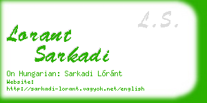 lorant sarkadi business card