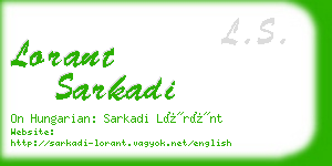 lorant sarkadi business card